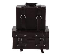 Gatuida 2 pezzi di valigie in miniatura per casa delle bambole retrò - Valigia minuscola realistica vintage in scala 1:12 - di valigetta per mini casa da viaggio, accessori per foto