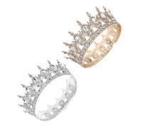 Gatuida 2 Pezzi diadema d'epoca Bride Tiara diademi barocchi d'epoca diadema nuziale per la sposa Rinestone Fairy Crown diadema nuziale d'epoca corone d'epoca diademi nuziali Lega di zinco