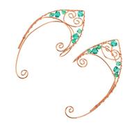 Gatuida 2 Pezzi Ear Cuff Non Piercing Donna Orecchini Avvolgenti in Metallo Vintage Forma di Clip Ear Wrap per Cosplay Feste e Eventi Sposi Stile Fatato