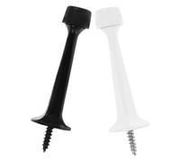 Gatuida 2 pezzi Fermaporta da Parete in Pesante con Testa in Gomma Morbida Protezione Murale Antiscivolo e Resistente alla Pioggia per Interni ed Esterni Colori Nero e Colore Casuale