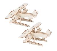 Gatuida 2 Pezzi Kit Aerei Legno Diy Giocattoli da Colorare per Aerei per Sviluppare Creatività e Abilità