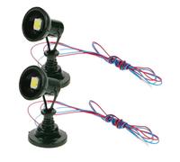 Gatuida 2 pezzi Mini Segnalatore Luminoso Ferroviario in Inossidabile Lampada Modellismo Ferroviario per Tavolo Sabbia Decorazione Realistica per Diorami e Micro Paesaggi