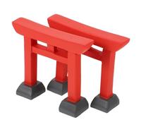 Gatuida 2 pezzi Miniature Giapponesi Torii Arancioni Modellino Realistico Porta Shinto Decorazione Versatile per Casa Giardino e Acquari Elemento Culturale Tradizionale Giapponese