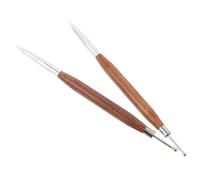 Gatuida 2 Pezzi Nail Art Dotting Drawing Tool con in Sandalo Doppia Punta Silicone per Disegni Precisi e Incisioni Penna Gel Polish per Studio e Casalingo