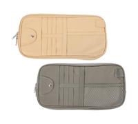 Gatuida 2 Pezzi Organizer per Visiera Parasole Auto in Pelle Pu con Clip Porta Documenti e Occhiali, Design Moderno e Installazione Facile per Ottimizzare lo Spazio Interno