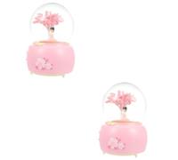 Gatuida 2 Pezzi Palla di Cristallo Decorativa con Scatola Musicale Luminosa a Fiocchi di Neve Stile Antico Hanfu Ragazza Ornamento Senza Batterie Perfetta per Regali e Decorazioni