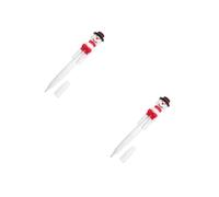 Gatuida 2 Pezzi Penna Pupazzo di Neve Bianca 1,0mm in Silicone e Plastica | Impugnatura Confortevole, Scrittura Precisa, per Lettere e Pagine Agenda, Idea Regalo Originale