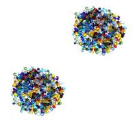Gatuida 2 Pezzi Pietre Smaltate Colorate 3-5mm per Vaso e Fioriera | Granuli in Pietra Smaltata, Adatti a Vasi e Fioriere, per Decorazioni Fai e Allestimenti Creativi