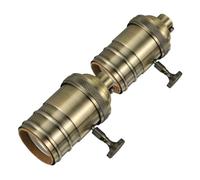 Gatuida 2 pezzi Portalampada Vintage in Alluminio Pressato Attacco per con Pomello Presa per Lampade Sospese dallo Stile Industriale Retrò Facile da Installare e Fissa Saldamente il