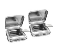 Gatuida 2 Pezzi Posacenere Tascabile Portatile in Metallo Mini Dimensioni per Viaggi e Uso Esterno Design Elegante e Resistente con Superficie Liscia Facile Pulire