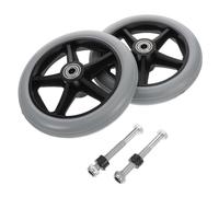 Gatuida 2 pezzi Ruote Anteriori per Carrozzina in PVC Ruote di Ricambio Direzionali Facili da Installare per Accessori Carrozzina Ruotini Scorta per Migliorare Mobilità e Stabilità