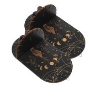 Gatuida 2 Pezzi Scaffale Espositivo in Legno Nero per Cristalli Design Boho, Supporto da Parete Resistente per Decorazione Casa e Oggetti Essenziali come Pietre e Oli Essenziali