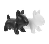 Gatuida 2 pezzi Spargispice in Ceramica Forma di Cane Bianco e Nero Contenitori per Spezie e Accessori da Cucina Resistenti e Versatili per Condimenti Multipli