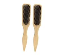Gatuida 2 pezzi Spazzola per da con Setole di Cinghiale Morbide Leggera e Portatile per Modellare e Curare la Casa Viaggio Resistente e Compatta
