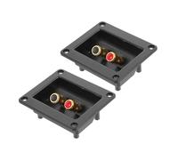 Gatuida 2 pezzi Terminali per Altoparlanti con Doppio Collegamento Morsettiera per Casse Acustiche e Subwoofer Piastre Connessione Facili Installare per Cabinet Audio e Speaker Te
