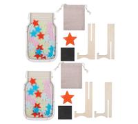 Gatuida 2 set di barattoli magnetici per premi, incentivo alla responsabilità in classe, barattolo a forma di stella con ricompensa a forma di stella pastello per studenti che imparano, strumenti per