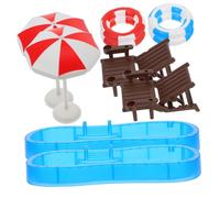 Gatuida 2 Set di piscina piccolo piscina in miniatura Miniature minipiscina gonfiabile acqua mini giocattolo per Mini simulazione del giocattolo del supermercato plastica