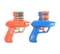 Gatuida 2 Set di sparatutto in schiuma per bambini, sparatutto in plastica con lanciatore e dischi volanti, ogni giocattolo divertente per bambini, giochi all'aperto, bomboniere per feste