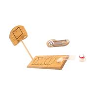 Gatuida 2 set Giochi Mini Bowling e Basket da Tavolo in Legno Gioco di Lancio Palla Interattivo Giocattoli Educativi per Scuola Accessorio Antistress per Casa e Ufficio