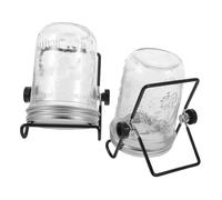 Gatuida 2 Set Kit Germogliatore con Coperchi in Acciaio Resistente e Rete per Barattoli Mason Supporto Stabile per Germinazione Semi Microgreens e Fermentazione in Cucina