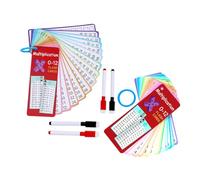 Gatuida 2 Set Schede Flash Moltiplicazione Cancellabili per Giochi Didattici per Apprendimento Matematica Scuola Elementari