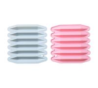 Gatuida 2 stampi in silicone a forma di pastello, blu e rosa, | Stampi in silicone per pastelli a cera, superficie antiaderente per un facile distacco, riutilizzabili e flessibili, ideali