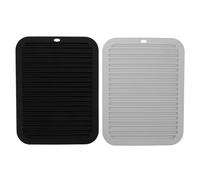 Gatuida 2 Tappetini in Silicone Resistenti al Calore per Ferro Arricciacapelli e Piastra, Cuscinetti Isolanti Termici Portatili, Supporto Antiscottatura per Styling Chioma da