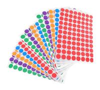 Gatuida 20 fogli Etichette Rotonde Adesive Colorate per Codifica e Smistamento Stickers Dot Autoadesivi per Scuola e Ufficio Facili da Attaccare e Resistente