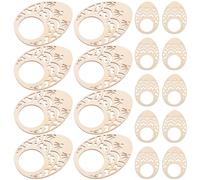 Gatuida 20 Pezzi Anelli per Tovaglioli in Legno a Forma di Sfera Pasquale Portatovaglioli Creativi per Feste e Cene di Pasqua Decorazioni Tavola Pasquali per Ristoranti e Banchetti