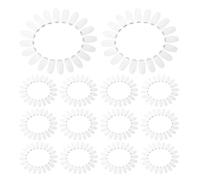 Gatuida 20 pezzi di campione di unghie finte per manicure - 20 punte ciascuna, espositore ovale in plastica per smalto - Ruota espositiva a colori trasparenti per l'arte del salone