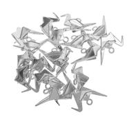 Gatuida 20 pezzi Pendenti Handmade Origami Gru in Argento Brillante Decorazioni Fatte Mano per Orecchini Bracciali e Portachiavi Accessori Creativi per Gioielli Te