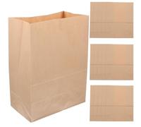 Gatuida 20 Pezzi Sacchetto di Carta per Frutta e Verdura, Borsa di Carta Kraft Lavabile, Pieghevole e Riutilizzabile, Color Kaki, per Ortaggi a Radice e Cipolle, Uso Lavoro e Riporre