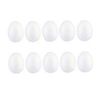 Gatuida 20 Pezzi Uova di Schiuma dipinte Uova Non dipinte Sagome di polistirolo Decorazione Uova di Schiuma per cestini Non Verniciato Forme Easter Egg Schiuma d' di Pasqua Bianca