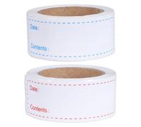Gatuida 20 rotoli di etichette adesive per alimenti con data di scadenza, | 120 etichette per frigorifero per alimenti, 75x25 mm, con spazio per scrivere a mano, rimovibili, ideali per la cucina e per