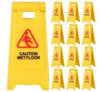 Gatuida 20 Segnali di Avviso per Casa delle Bambole - Mini Cartelli Realistici “Pavimento Bagnato” Decorativi per Sicurezza e Educazione Bambini