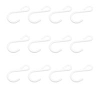 Gatuida 200 Pezzi Gancio Espositivo in Plastica, Gancio per Strisce Merce, Bianco, Facile da Installare e Riporre, per Accessori Scaffali Supermercato