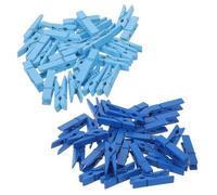 Gatuida 200pezzi Mollette di Legno Blu per Appendere Foto e Bucato Uso Versatile in Classe per Lavori Artigianali Robuste e Decorative
