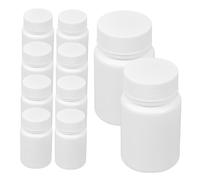 Gatuida 20pezzi Fiala Bianca Di Plastica Vuota Con Tappo Vite Contenitore Per Compresse Di Olio Di Pesce Contenitore Per Conservazione Fiale Per Reagenti Barattolo