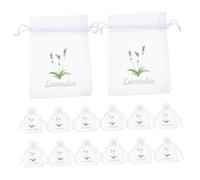 Gatuida 20pezzi Sacchetti Vuoti Di Lavanda in Rete Coulisse Per Profumatori d Aria Piccoli Sacchetti Decorativi in Garza Per Guardaroba e Accessori