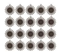 Gatuida 20pezzi Vassoi per Ciondoli Forma di Girasole Vuoti Basi per Cabochon Vassoi per Ciondoli Cornici per Foto Cammei in Lega per Collane Fai da Te Artigianato Creazione di Gioielli Ri