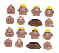 Gatuida 24 Miniature Animal Figurines Resin Realistic Mini Gopher Models For Diy Garden And Office Desk Decor Small Space Friendly Ornaments For Microlandscape Crafting