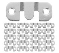 Gatuida 24 pezzi di ganci a Z: ganci per telaio in acciaio inossidabile - clip di montaggio posteriore con vite - hardware per appendere opere d'arte per piastre a buco della serratura, tela