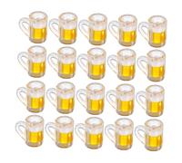 Gatuida 24 Pezzi Mini Boccale Di Birra Decorazioni in Miniatura Cose Fantastiche in Miniatura Mini Decorazioni Per La Casa Delle Bambole Tazza Minuscola Mini Articoli Giallo Resina