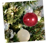 Gatuida 24 Pezzi Palline Natalizie Rosse da Palline Trasparenti Infrangibili Plastica Addobbi Decorativi per Feste e Matrimoni Facili da Appendere e Leggere