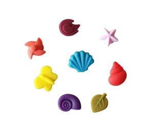 Gatuida 24 Pezzi Segnabicchieri in Silicone Riutilizzabili Ventosa a Forma di Foglia e Conchiglia, Facili da Applicare per Attività Aziendali e Feste di Confraternita
