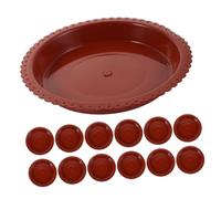 Gatuida 24 Pezzi Sottovasi in Plastica Marrone Rotondi per Vasi da Vassoio Resistente per Piante Facile da Pulire e Installare per Balcone e