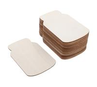 Gatuida 24 pezzi Targhe in Legno Non Finite per Decorazioni Fai da Te Piccole Placche di Legno Lisce per Artigianato Creativo e Appendere come Pendenti in Casa