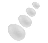 Gatuida 24 pezzi Uova di Polistirolo per Decorazioni Pasquali di Uova Bianche per Pittura e Artigianato DIY Modelli Solid Color per Addobbi Festivi e Hobby Creativi