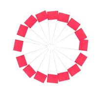 Gatuida 24pezzi Bandiere Di Marcatura Rosse in Pvc Con Aste in Acciaio Inox Resistenti Per Rilevamento Industriale Servizi Sotterranei Paesaggistica Recinzioni Per Animali e Misurazioni Ba