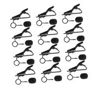 Gatuida 24pezzi Clip Per Microfono Da Bavero in Metallo Verniciato Forno Coperture in Schiuma Adatto Per Videoconferenze Registrazioni Vocali Karaoke Online Accessori Per Telefoni Cellular